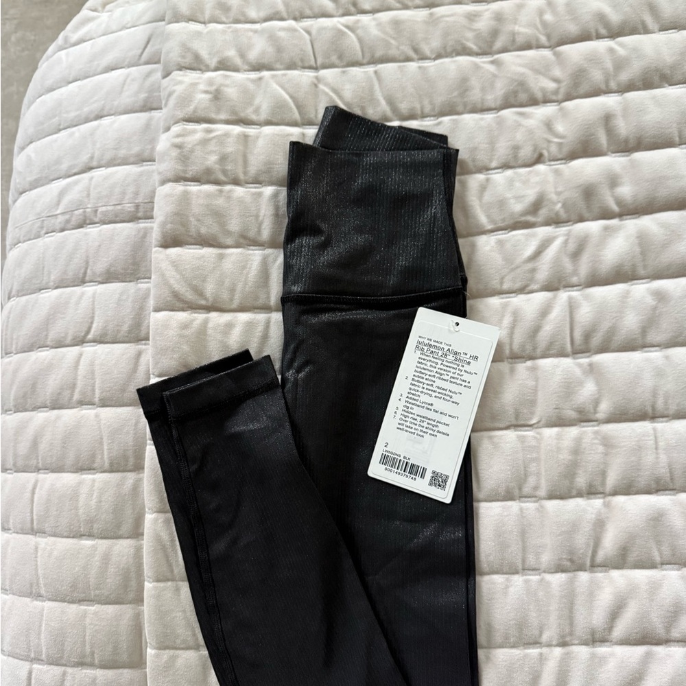 Lululemon Black Ribbed Pants - Picture 3 of 3